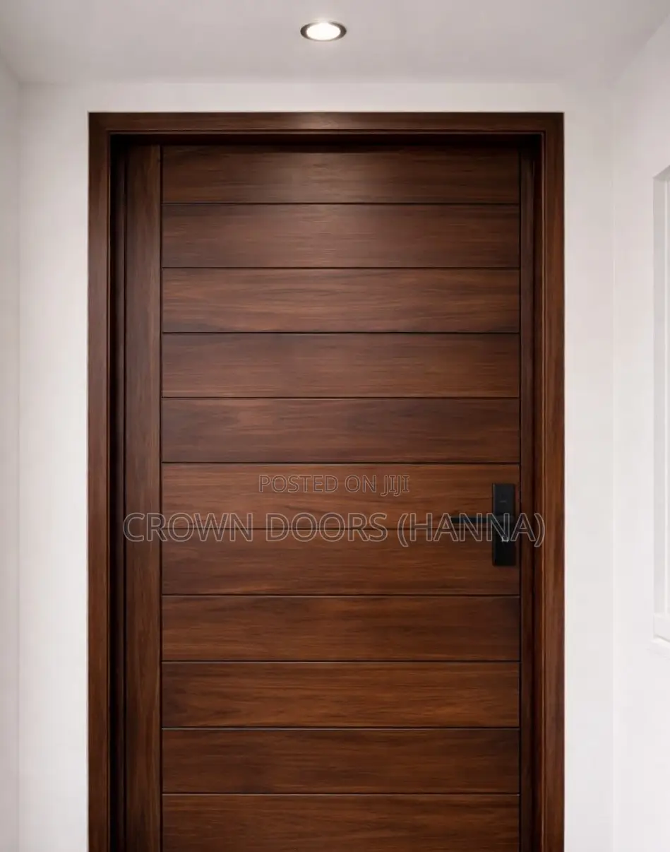 Room Doors Made of Natural Stone and Wooden Fiber.