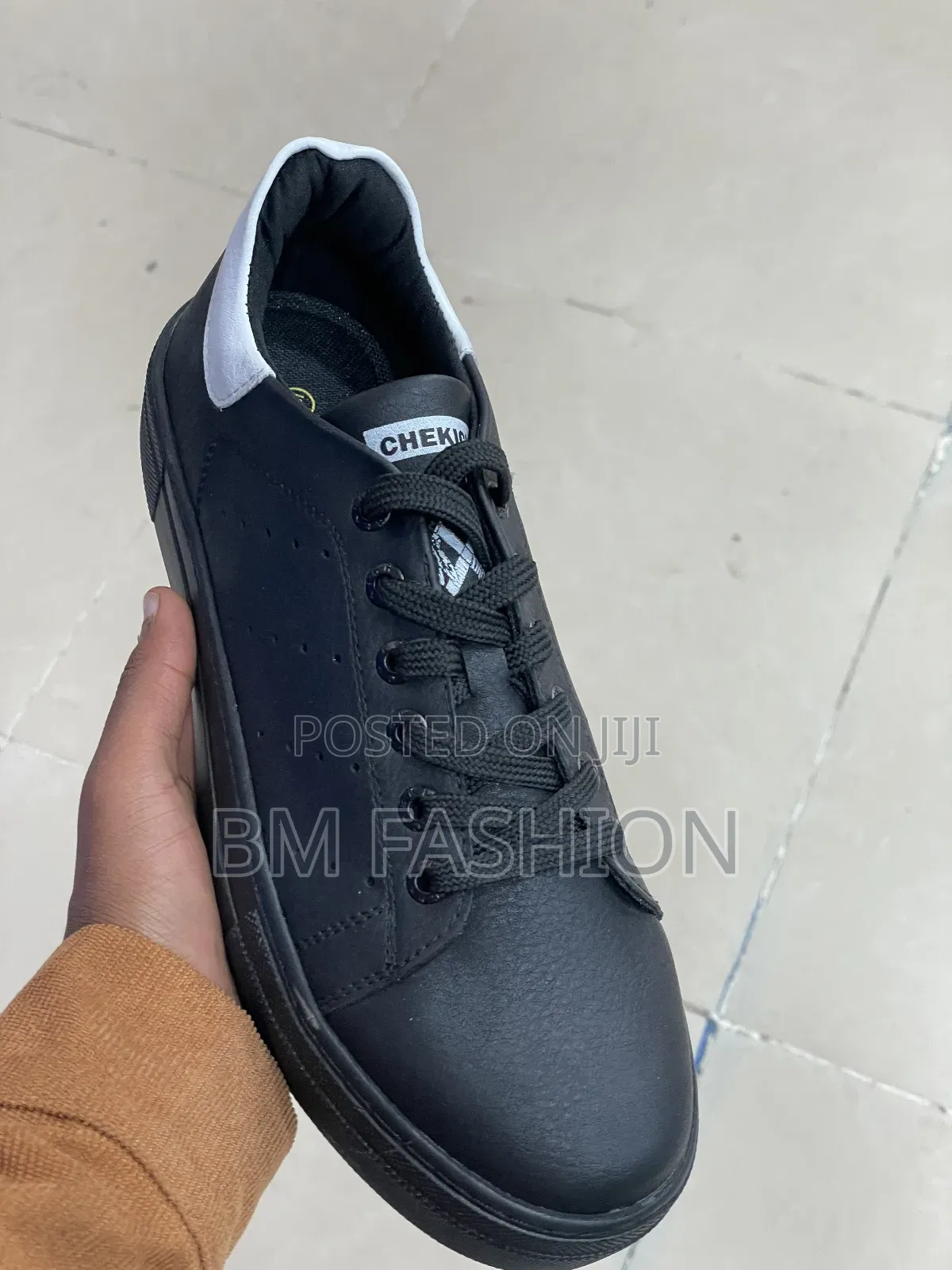 Chekich Full Black Leather Flat Shoes