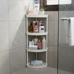 Corner Shelf 3-Tier Triangularባለ 3 ደረጃ ተገጣጣሚ ሼልፍ