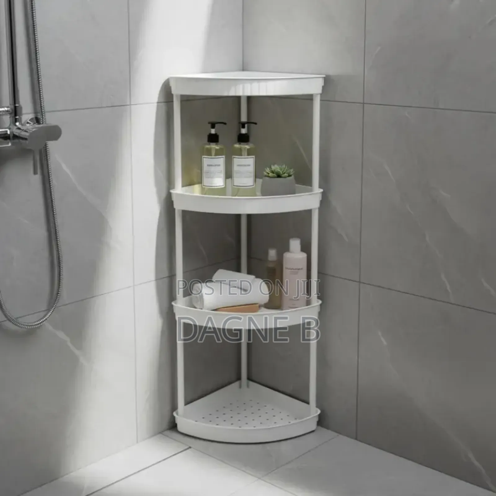 3-tier Triangular Corner Shelf ባለ 3 ደረጃ ተገጣጣሚ ሼልፍ