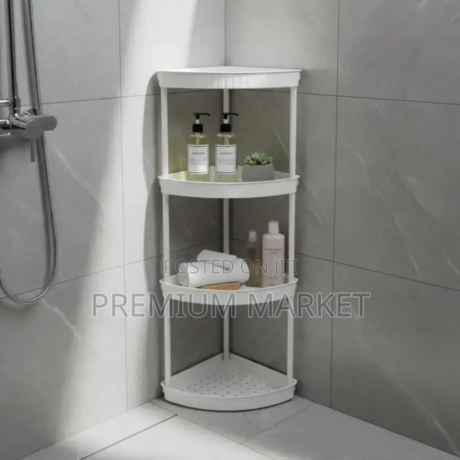 Corner Shelf 3-Tier Triangularባለ 3 ደረጃ ተገጣጣሚ ሼልፍ