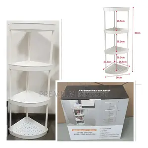 Corner Shelf 3-Tier Triangularባለ 3 ደረጃ ተገጣጣሚ ሼልፍ