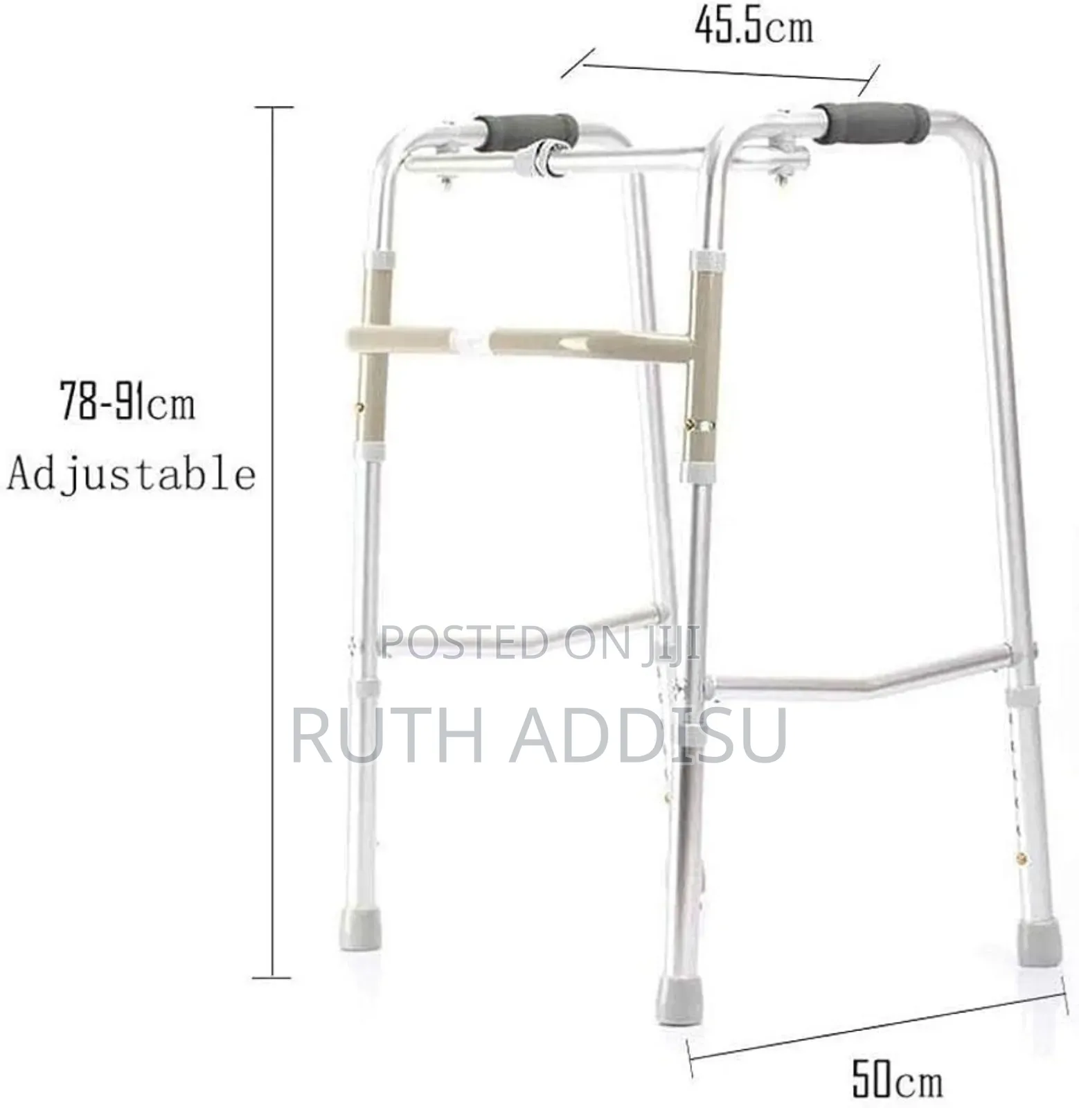 Folding Adult Walker Height Adjustable Alluminium Frame | Folding