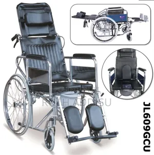 Commode + Wheelchair + Reclining (3 in 1) | Comfortable Reclining