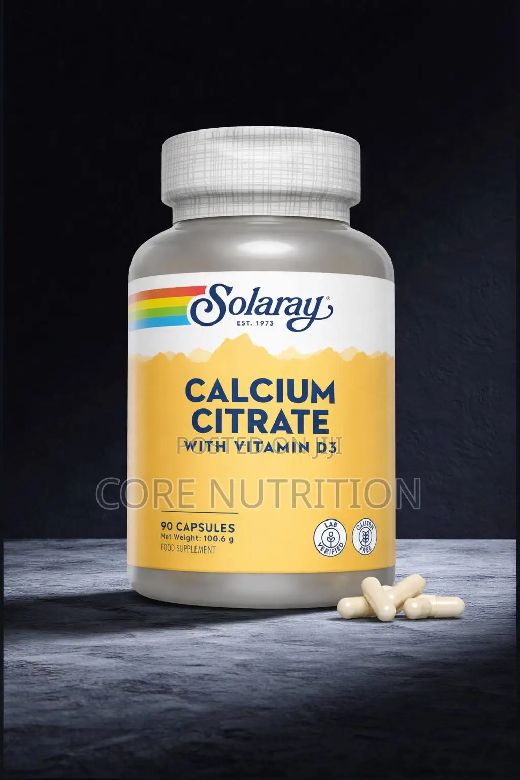 Calcium Citrate With Vitamin D3 , 90 Capsules
