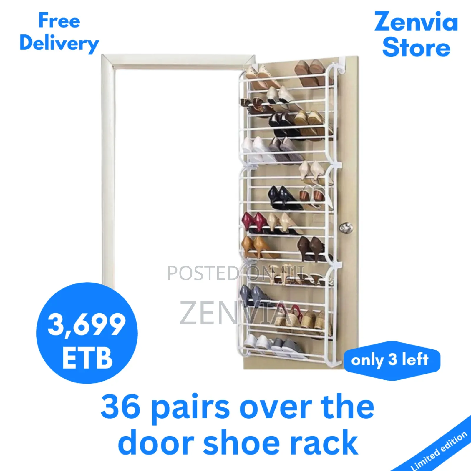 36 Pairs Over The Door Shoe Rack /🔴Free Delivery/