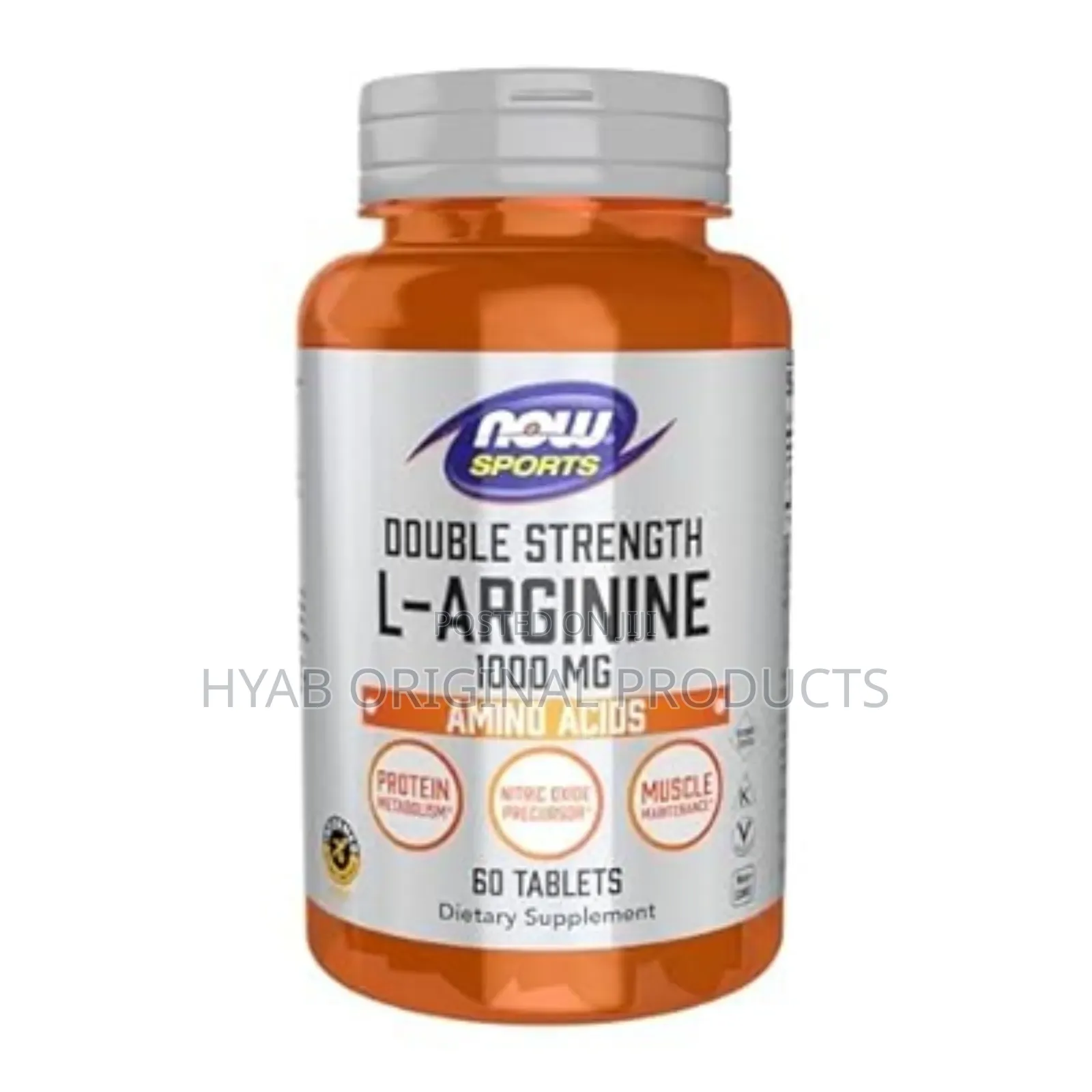 Now Sports Nutrition, L-arginine 1000mg Double Strength, 60 Tablets