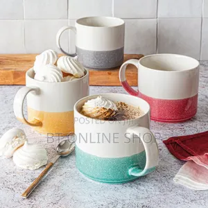 Stoneware Coffee Tea Cups With Handle