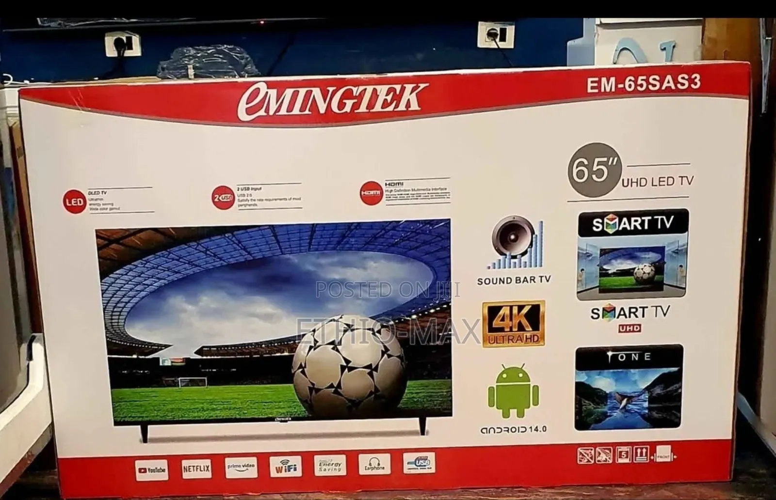 Emingtek 65” Smart Android Tv – Frameless | 2026 New Model