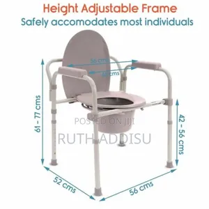 Folding Commode Chair Toilet Seat Bedside Commode With Bucke