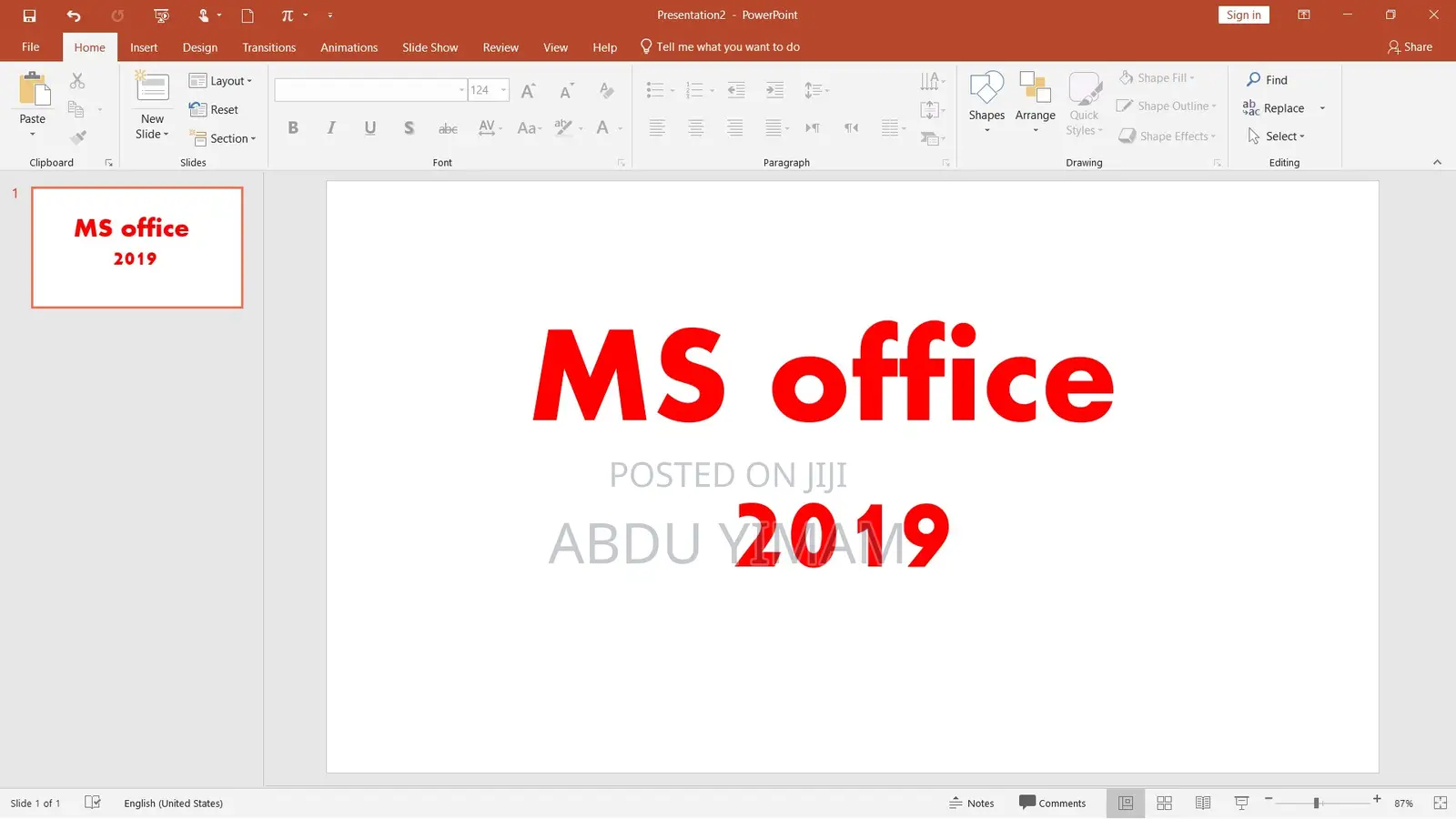 Microsoft Office 2019