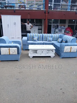 Sofa White ሰማያዊ Color Free Delivery