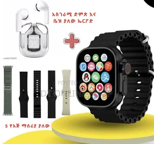 Wiseme 2 In 1 Smartwatch With Airpod Combo Set