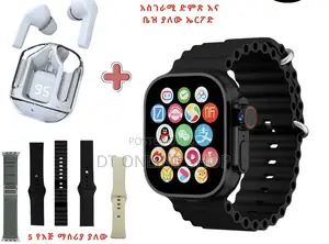 Wiseme 2 In 1 Smartwatch With Airpod Combo Set