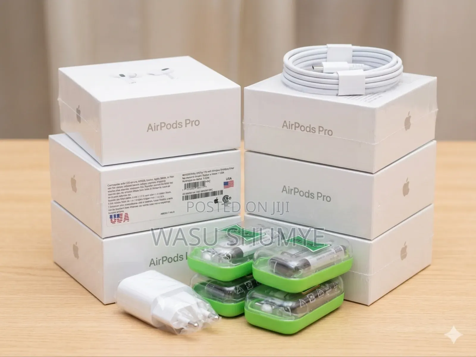 Premium Airpods Pro (Usa) + Super Fast Charger Rugas Earphones
