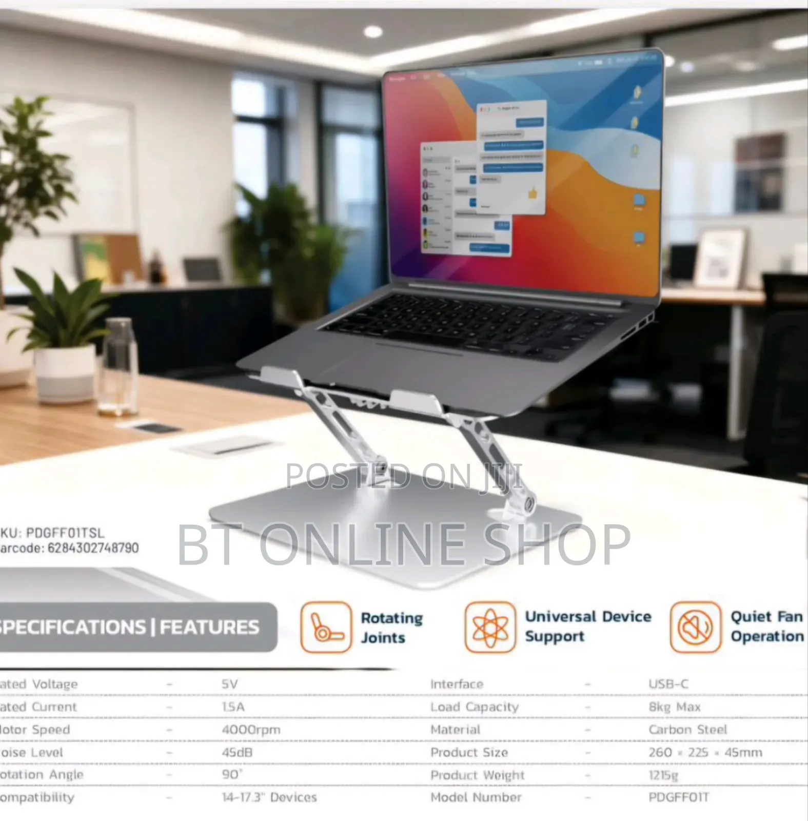 Porodo Aerodesk Cooling Laptop Stand