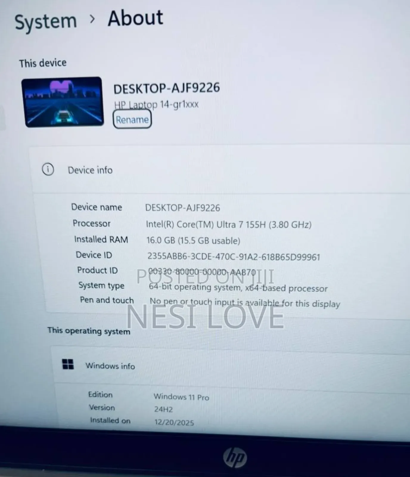 New Laptop HP Stream Notebook 16GB Intel Core Ultra 7 SSD 512GB