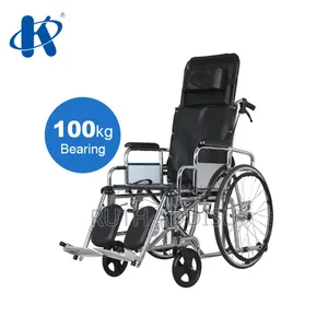 Chrome Reclining Commode Wheelchair - Mhe Medical Wheelchair