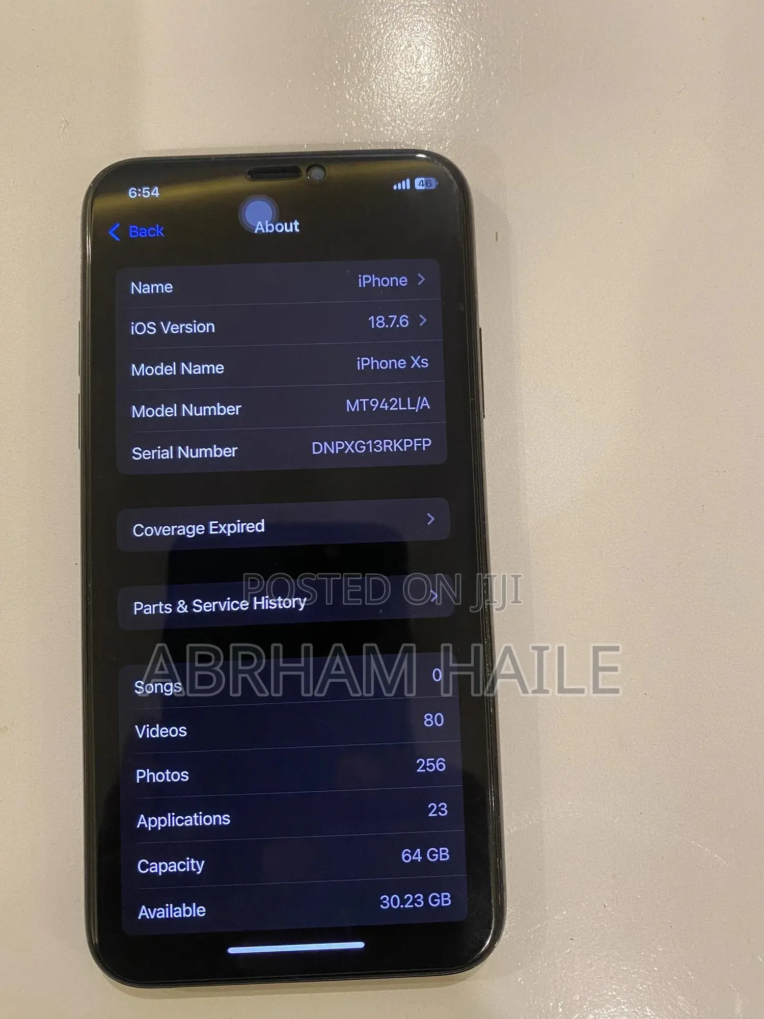 Apple iPhone XS 64 GB Black