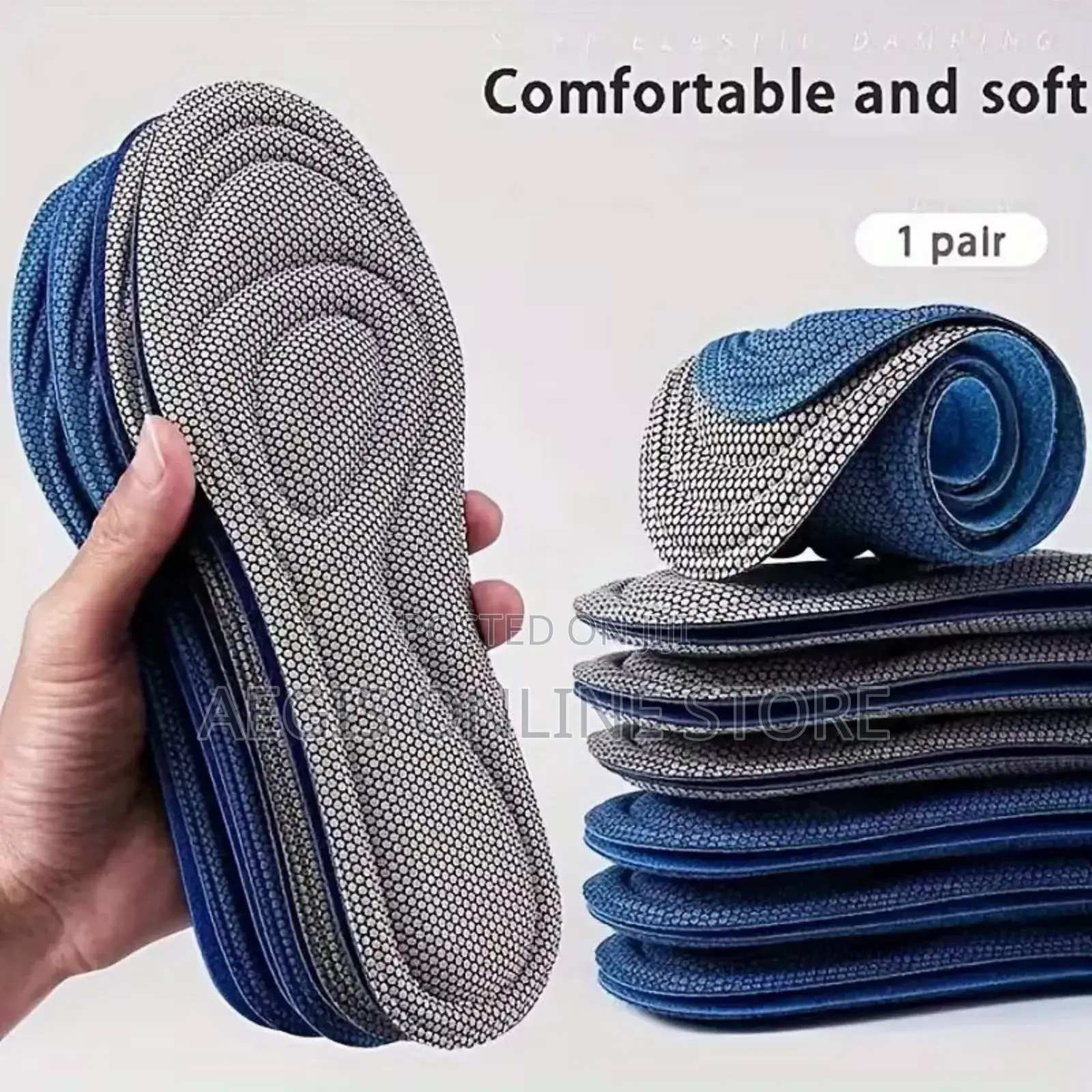 1pair Unisex Orthopedic Memory Foam Insoles