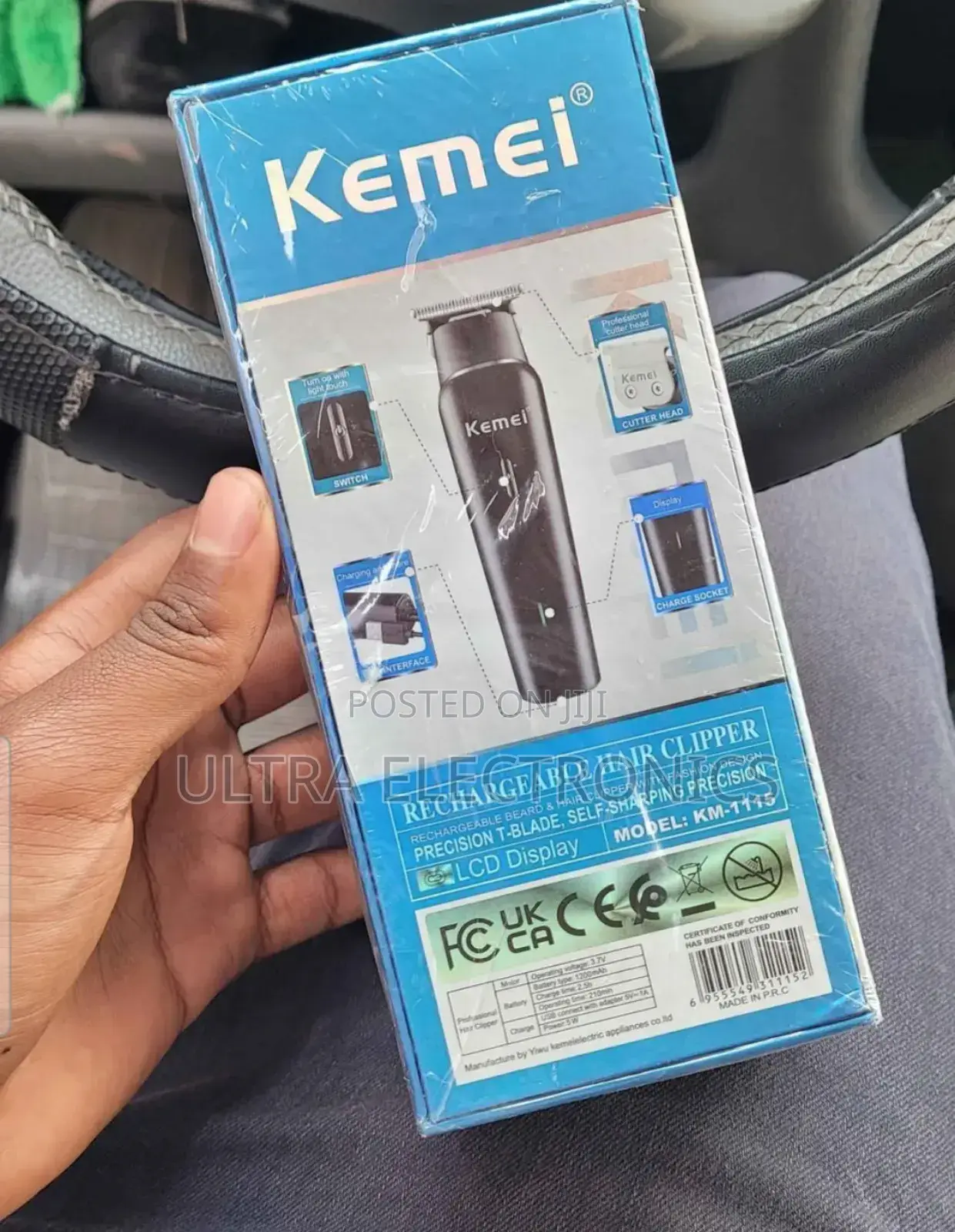 የፀጉር ማሽን Kemei Km-1115 Professional Electric Hair Clipper and Trimmer.