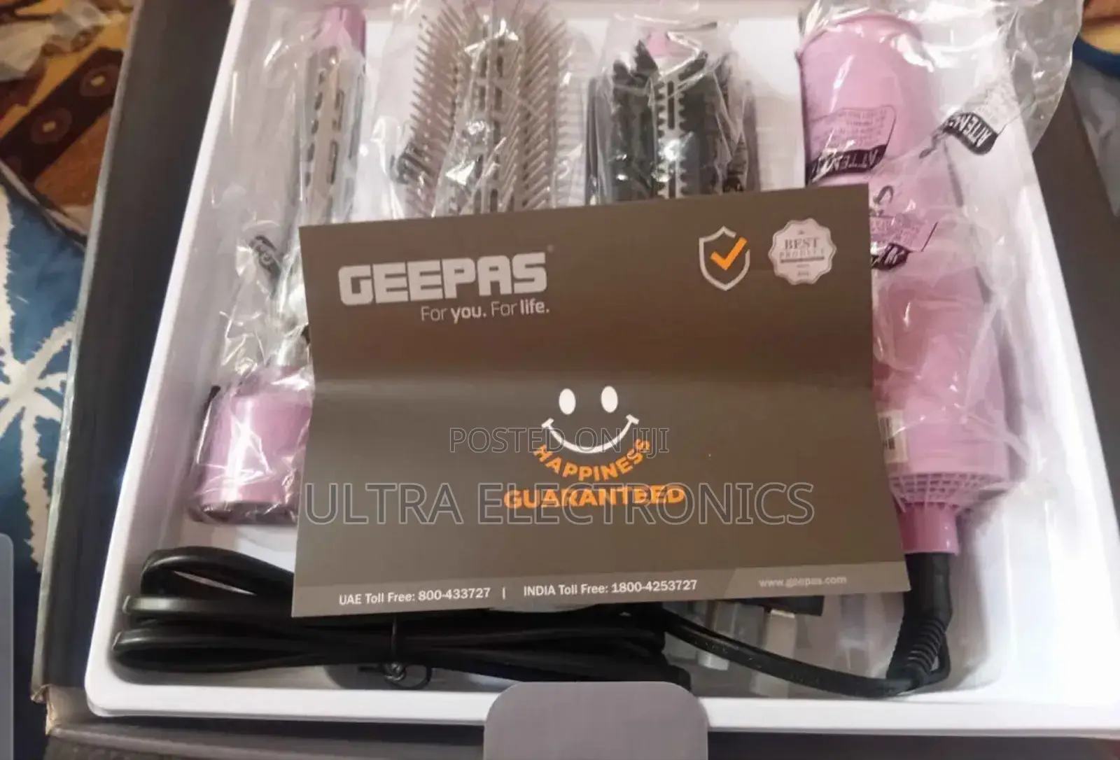 Geepas 8-in-1 Hair Styler Kit, Similar to Model Gh731.Features A750w