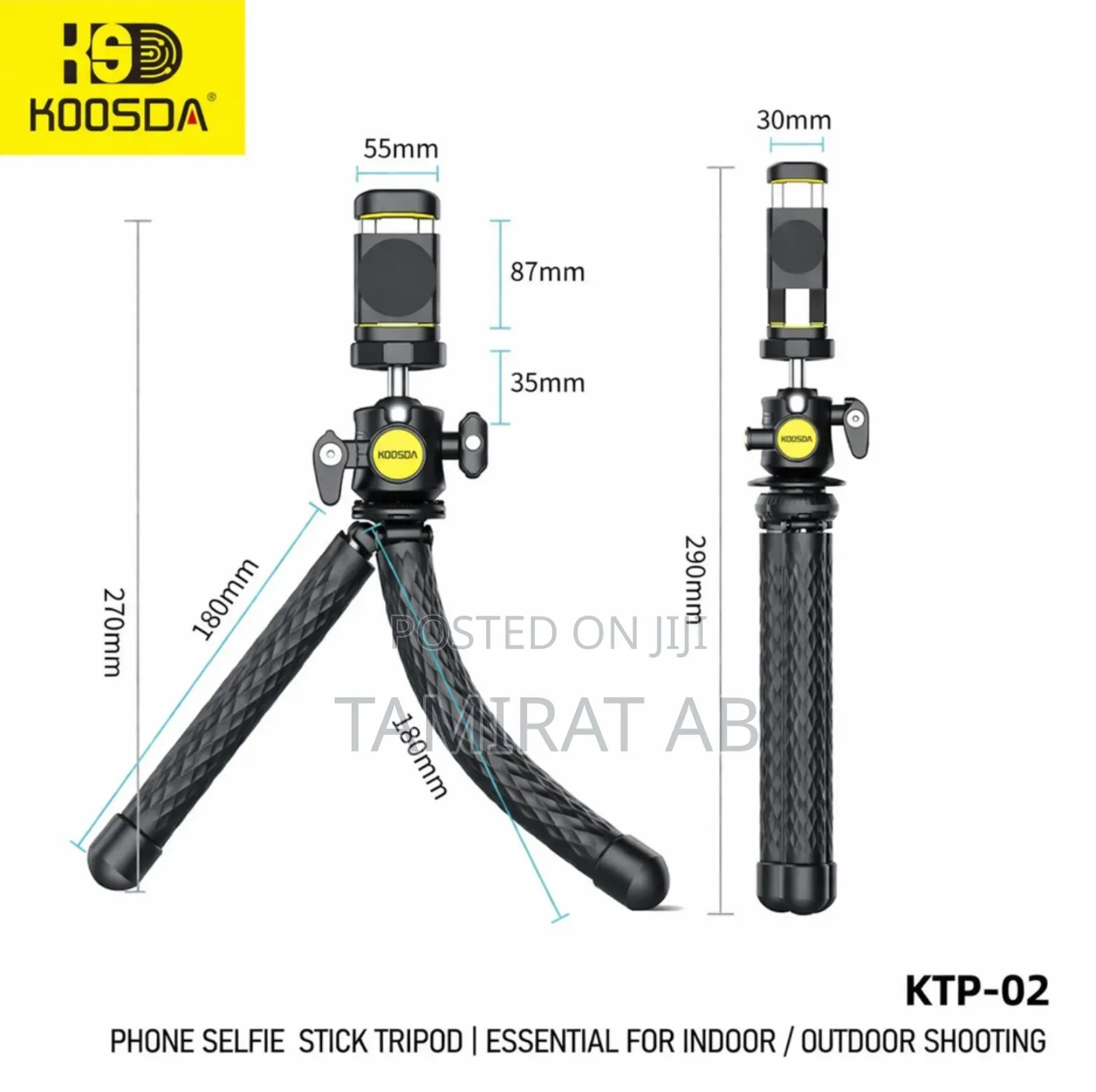 Koosda KTP-02 Flexible Tripod Selfie Stick