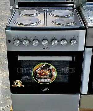 Lux 60x60 Standing Oven Available in Silver With 4 Electric Hotplates,