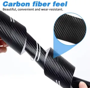 4 Pcs Car Door Plate Carbon Fiber Protector Stickers