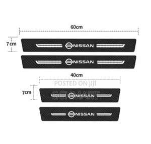 4 Pcs Car Door Plate Carbon Fiber Protector Stickers