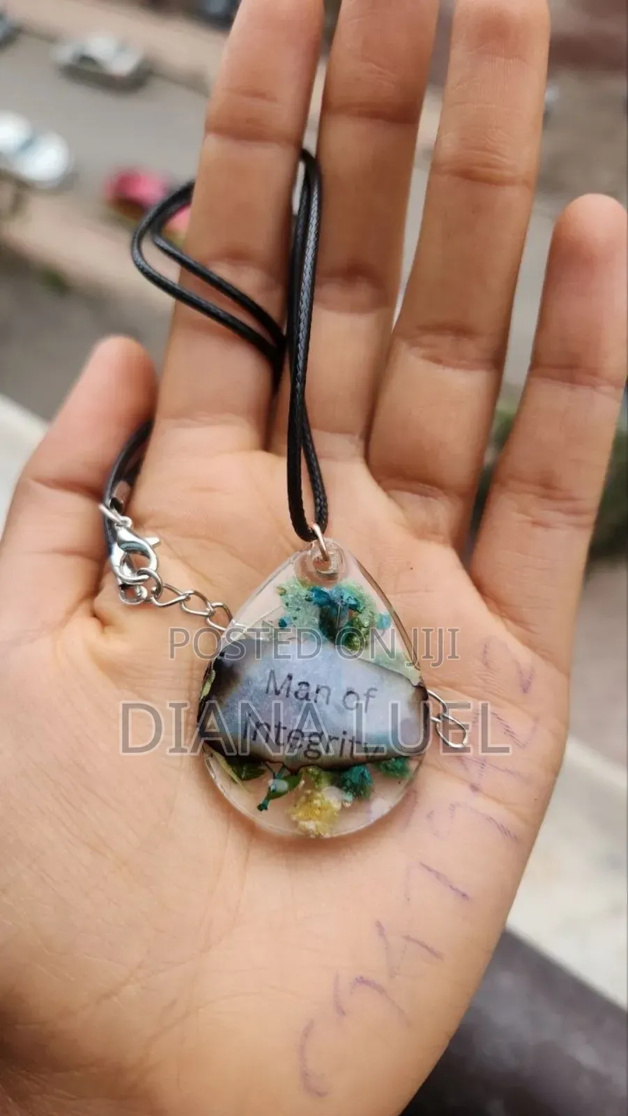 Green and Pink Flower Necklaces