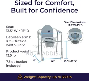 Bedside Commode Toilet Chair (Folding) in Akaky Kaliti - Medical Equi
