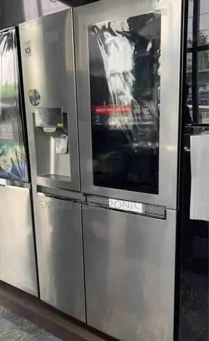 Lg Instaview Door-in-Door Refrigerator. Features a Tinted Glass