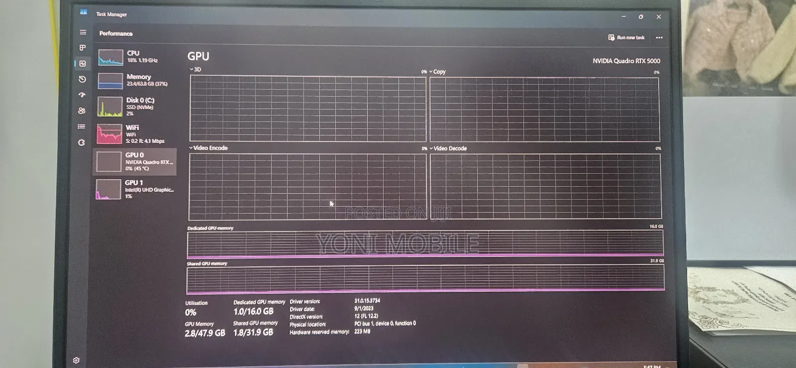 Laptop Asus 64GB Intel Xeon SSD 1T