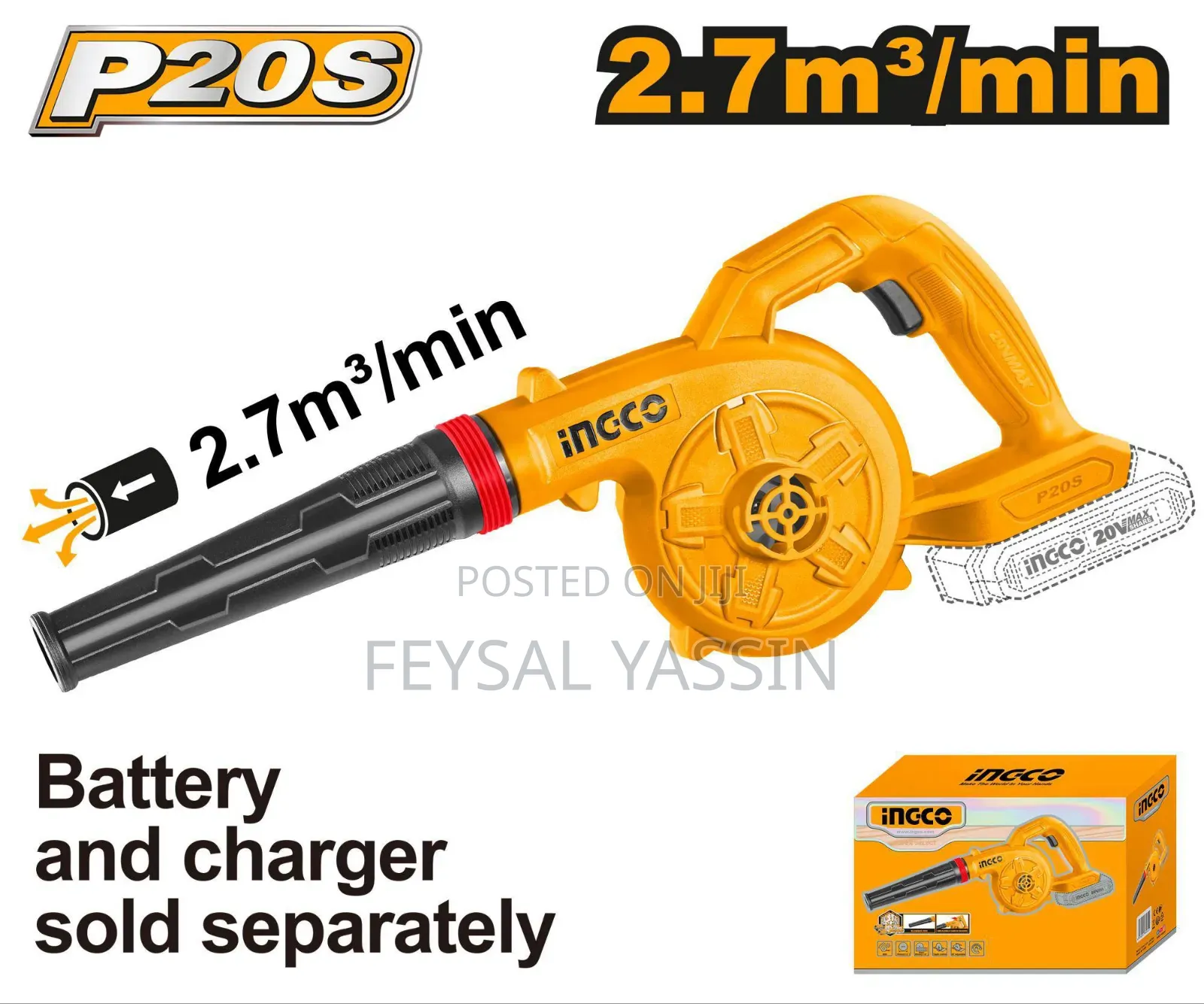 Ingco 20v Li-Ion Cordless Blower