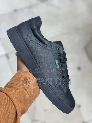 Black Lacoste Men's Flat Shoes