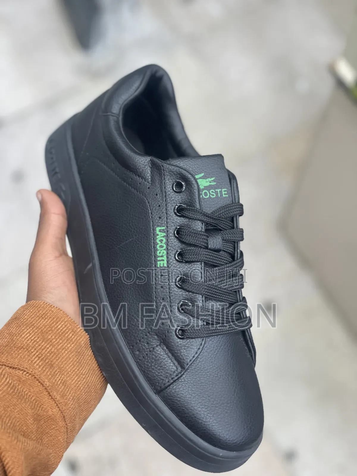 Black Lacoste Men's Flat Shoes