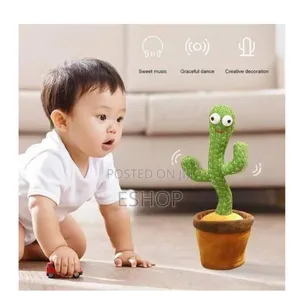 Adorable Green Cactus Toy: Soft Body, Hard Dancing Moves!