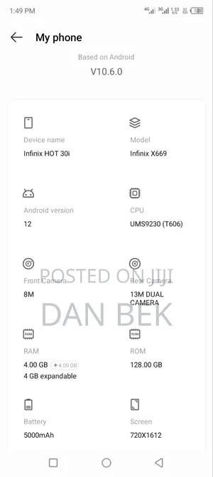 Infinix Hot 30i 128 GB Pink