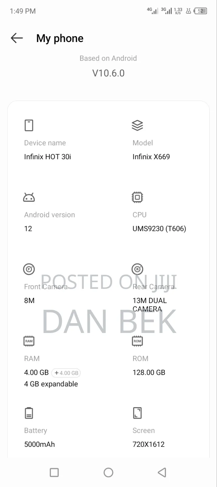 Infinix Hot 30i 128 GB Pink