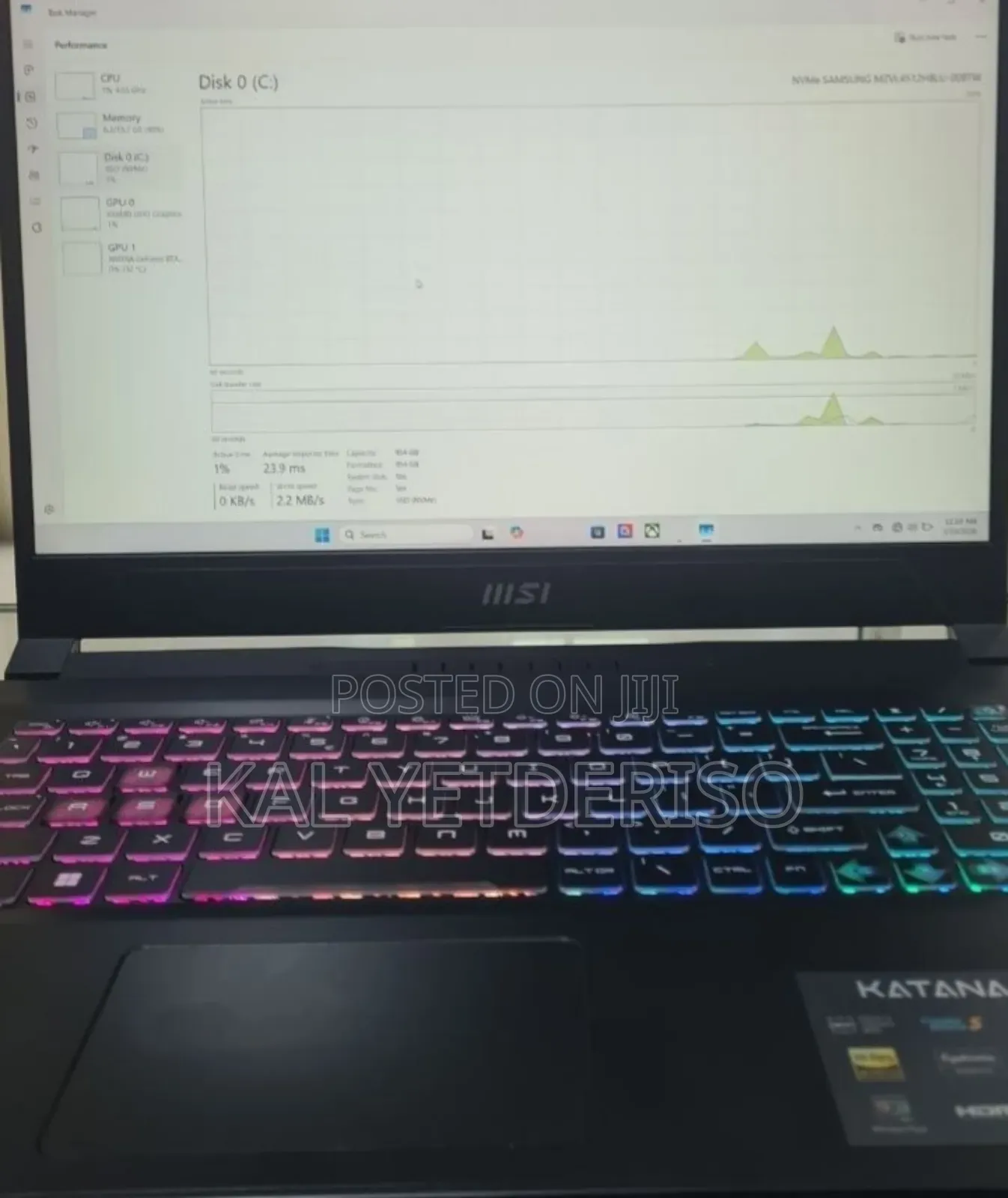 New Laptop MSI Katana 15 16GB Intel Core i7 SSD 1T