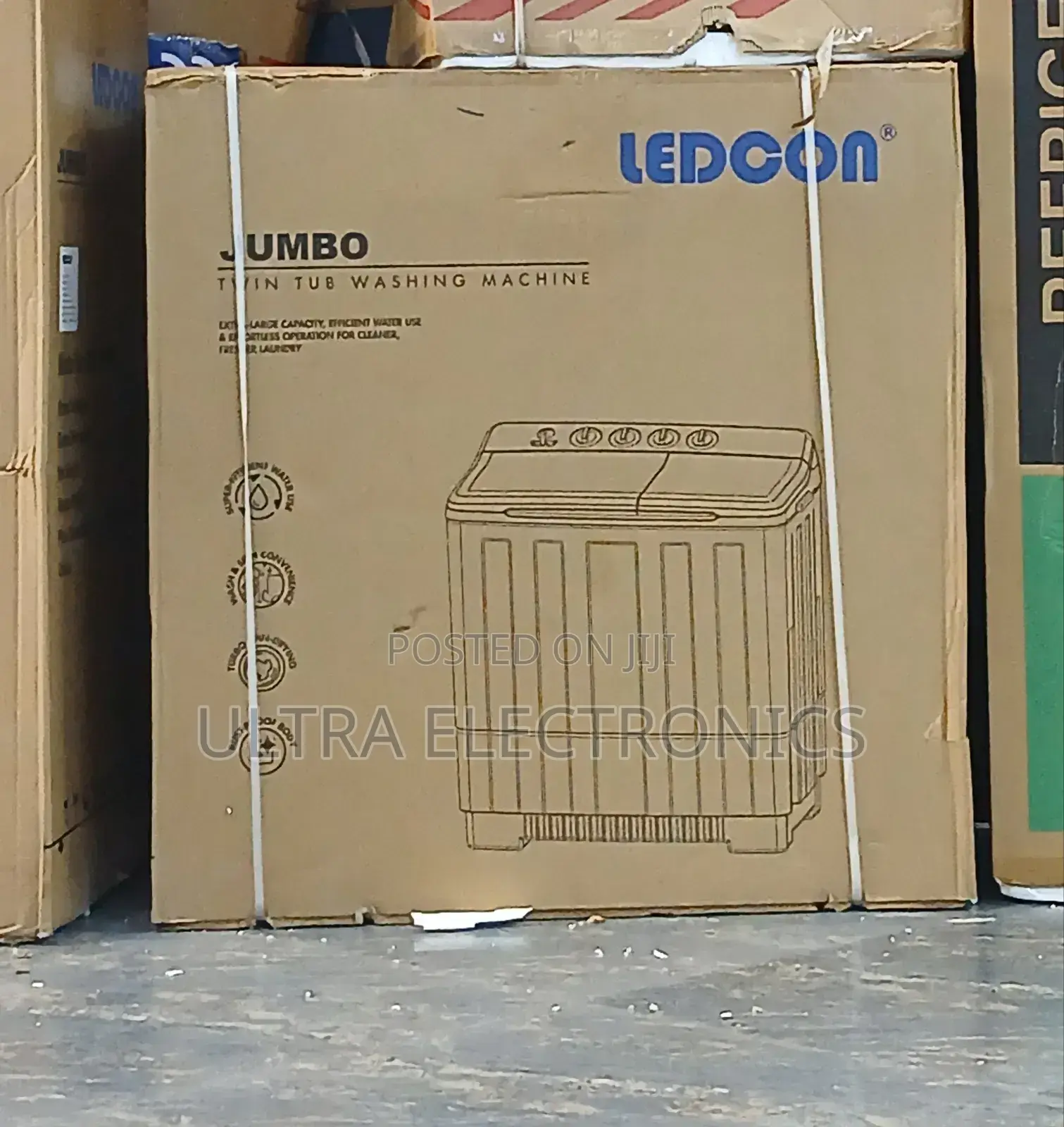 Ledcon Washing Machine.16.Kg It Features a Large