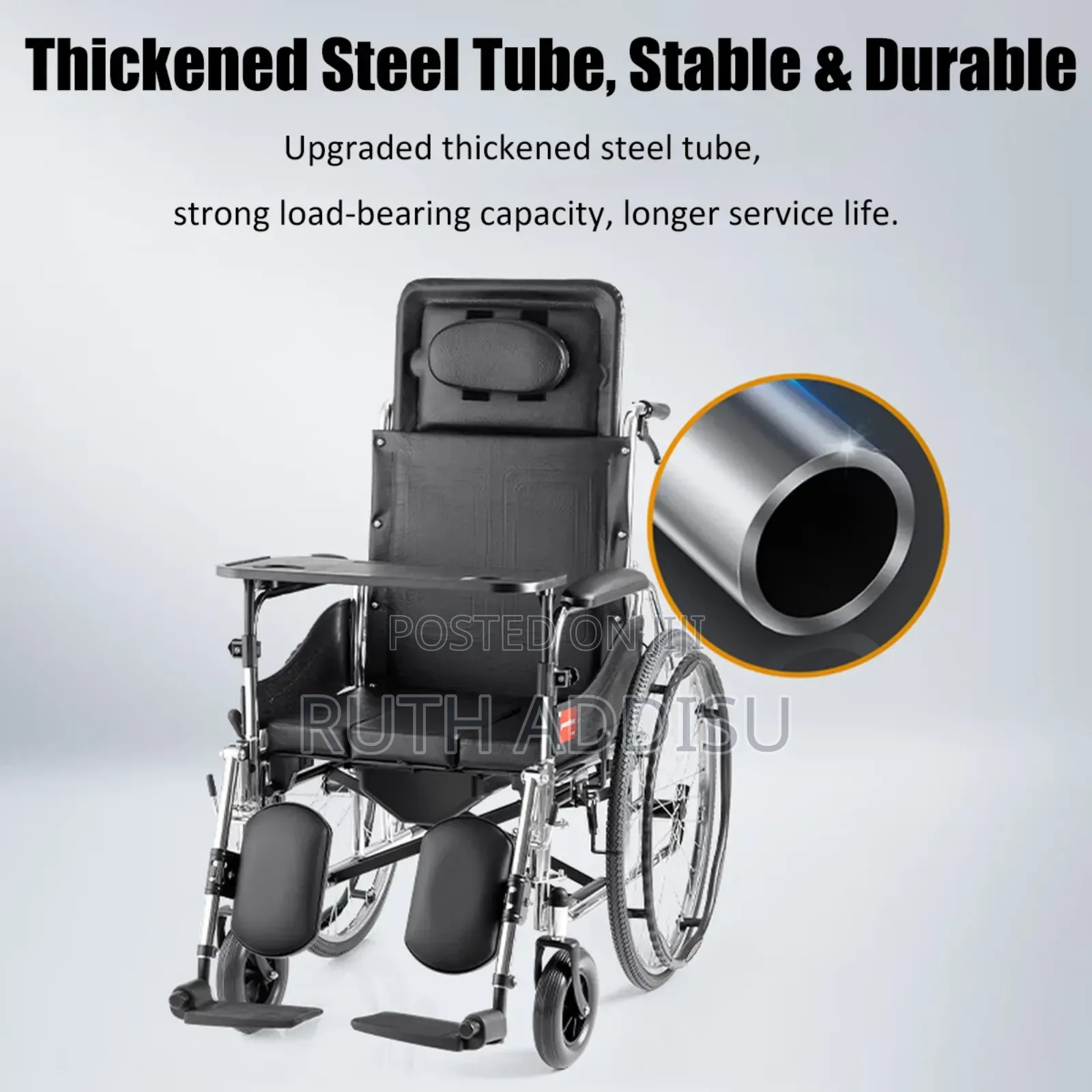 Recliner Wheel Chair With Detachable Toilet Seat in Bole - Medical Sel