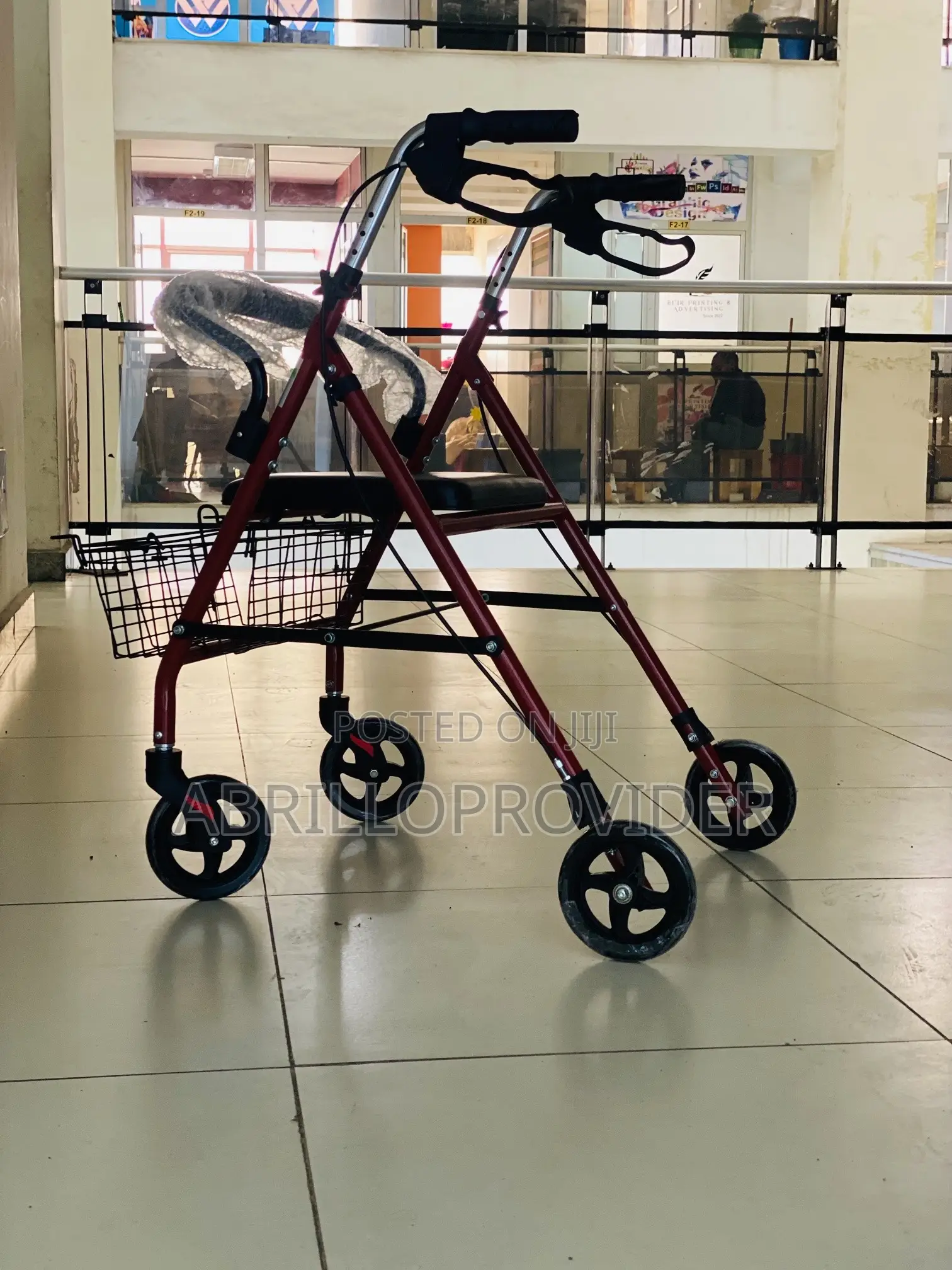 Mobiclinic, Alhambra, Rollator With 4 Whee Walker for the Elderly
