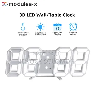 3d Luminous Led Time Display Digital Clock Desktop Room