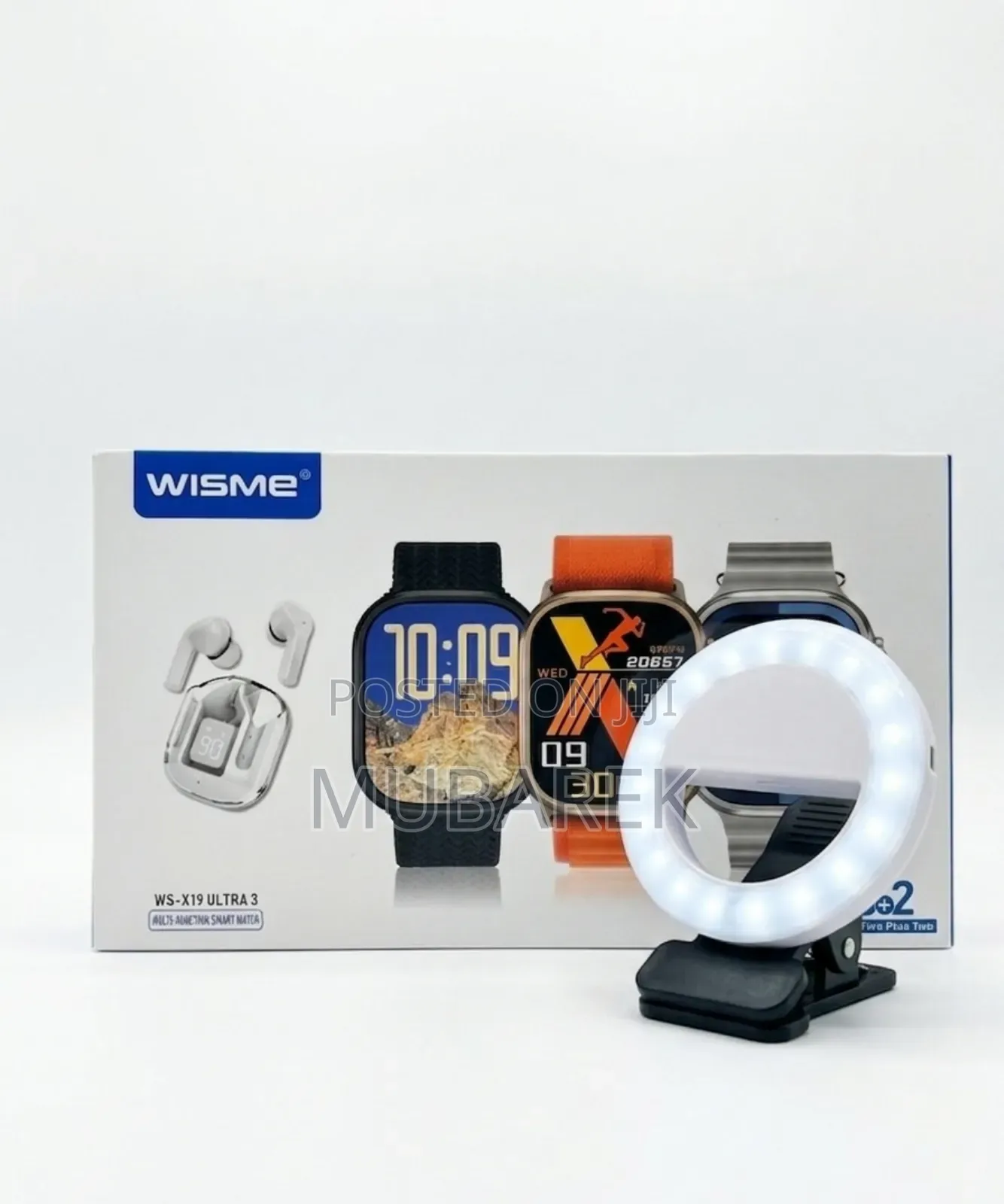 Style Meets Tech: Wisme Ws-X19 Ultra 3 Watch Pro Earbuds Set