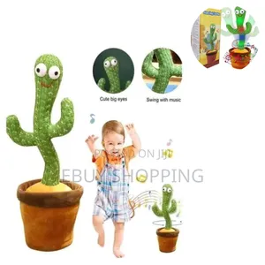 Repeating Cactus Toy: Record Your Voice Watch It Dance With Lights