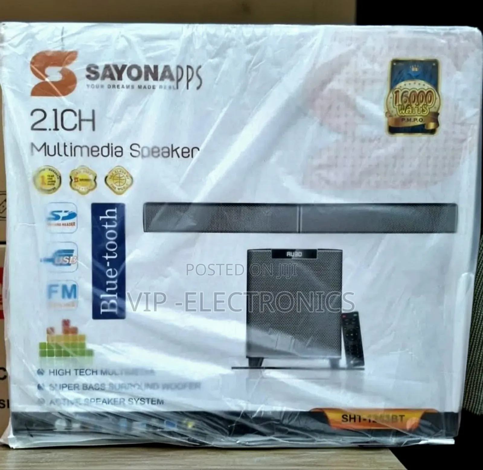 Sayona PPS Multimedia Speakers 2.1 Channel Powerful Sound System