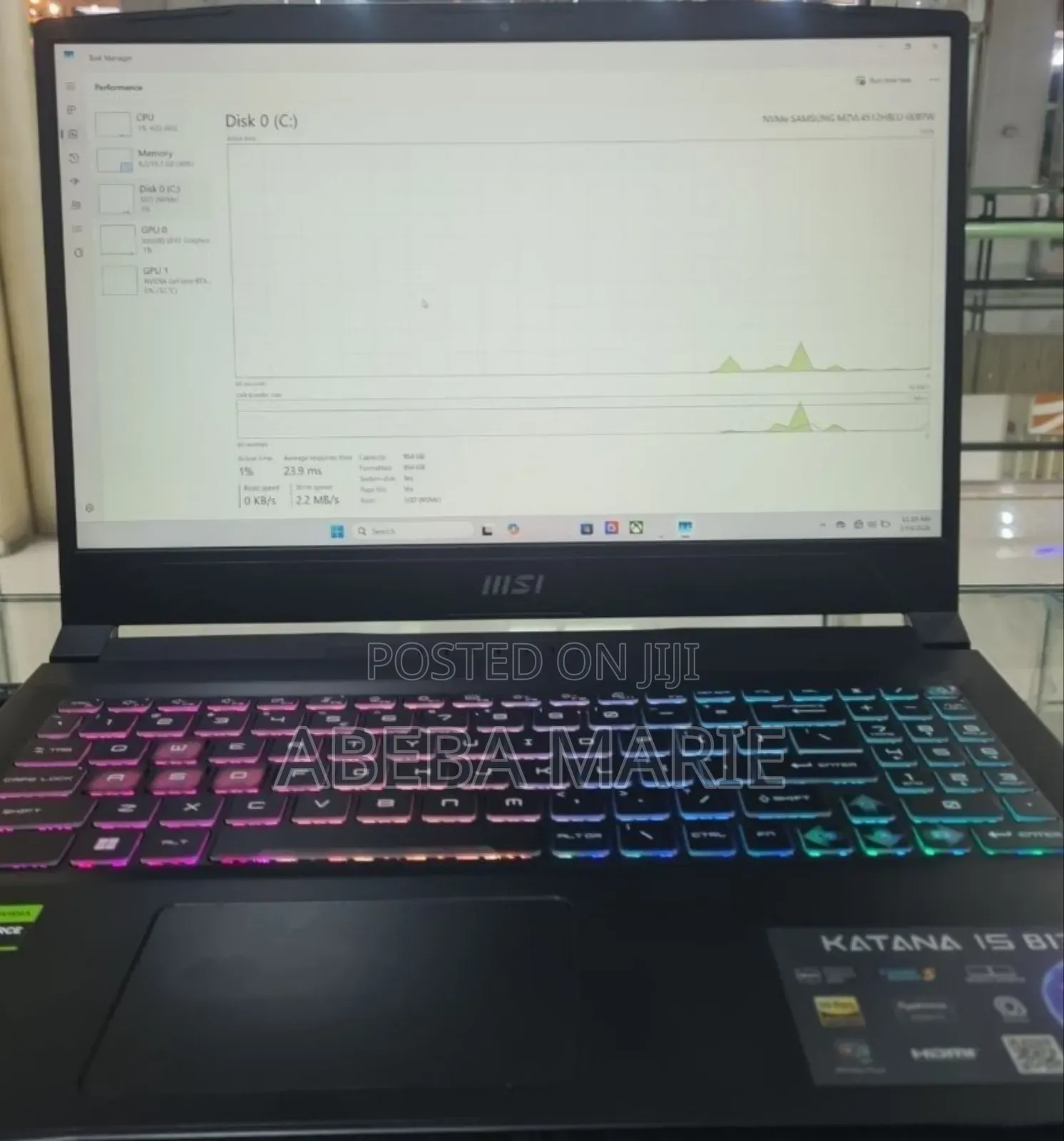 New Laptop MSI Katana 15 16GB Intel Core i7 SSD 1T