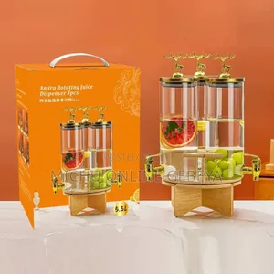 Glass Dispenser Jar With Bamboo Stand/Free Delivery